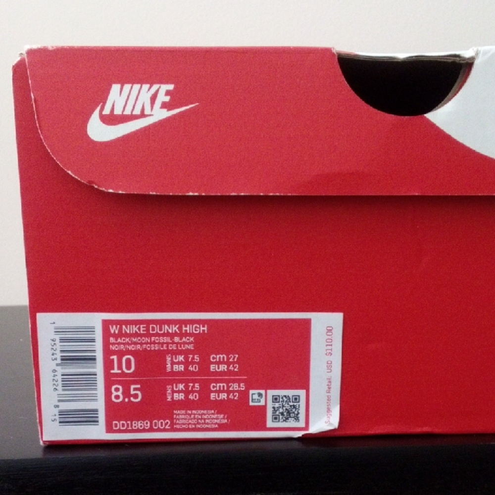 Nike Dunk High Box - Black and Tan